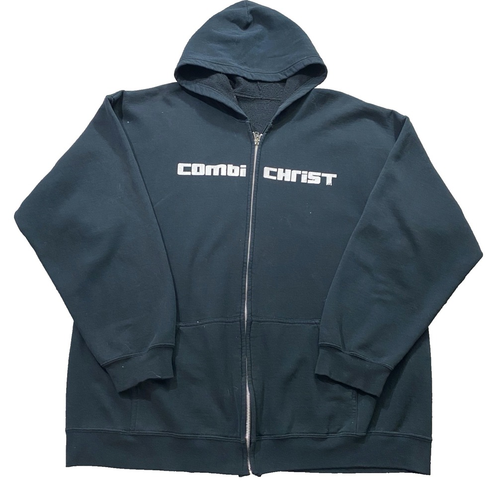 Combichrist XL/2XL Shut Up and Swallow Industrial Rock Concert Band Hoodie Zip